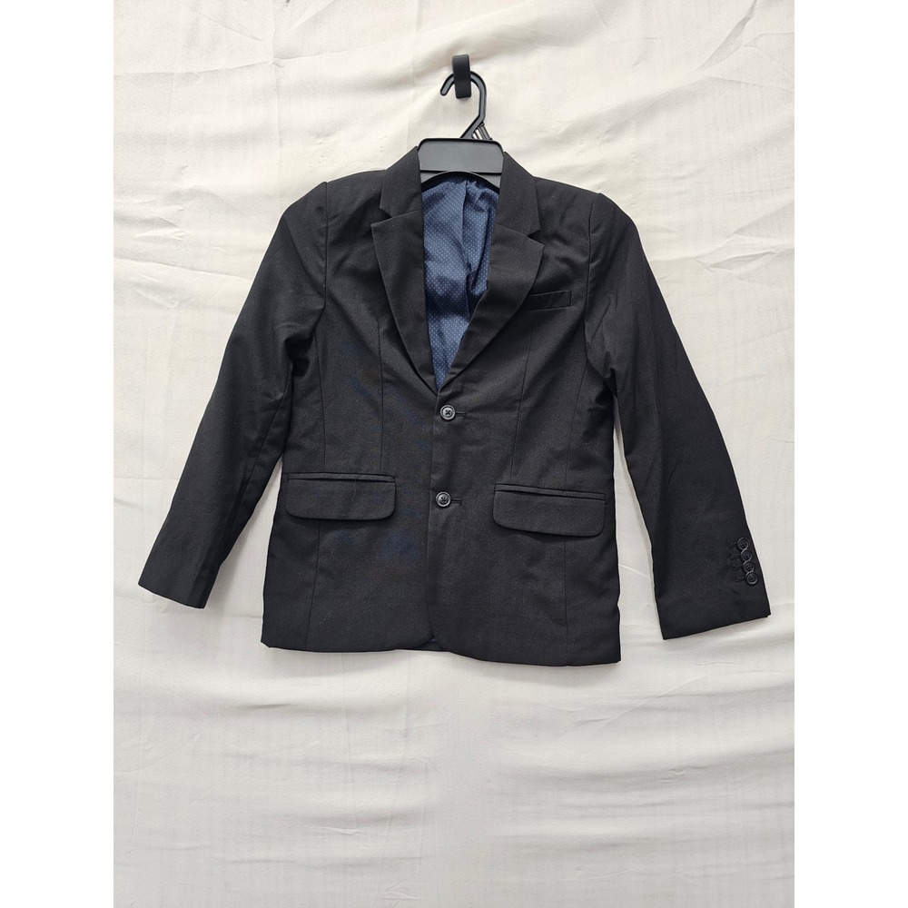 Cat & Jack Boys Two Button Blazer Black Rayon Blend Formal Size 8